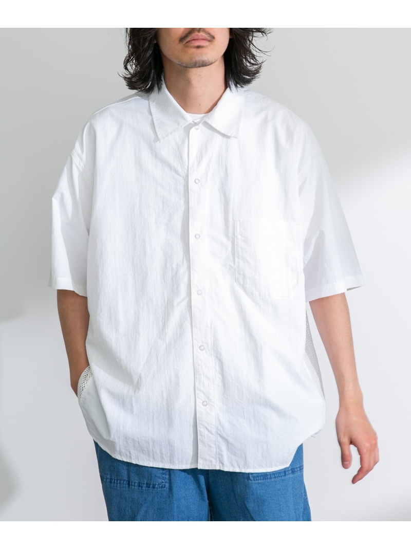 【SALE／40%OFF】Sonny Label ARMY TWILL Nylon OX Mesh H/S Shirts サニーレーベル トップス シャツ・ブラウス ホワイト ブラック カーキグリーン【RBA_E】【送料無料】