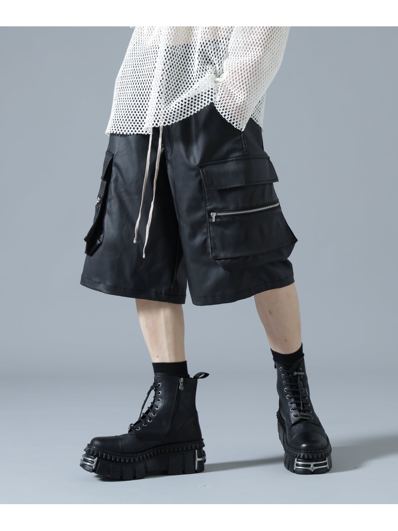 LHP DankeSchon/ダンケシェーン/COATING CARGO SHORTS エルエイチピー パンツ その他のパンツ ブラック【送料無料】