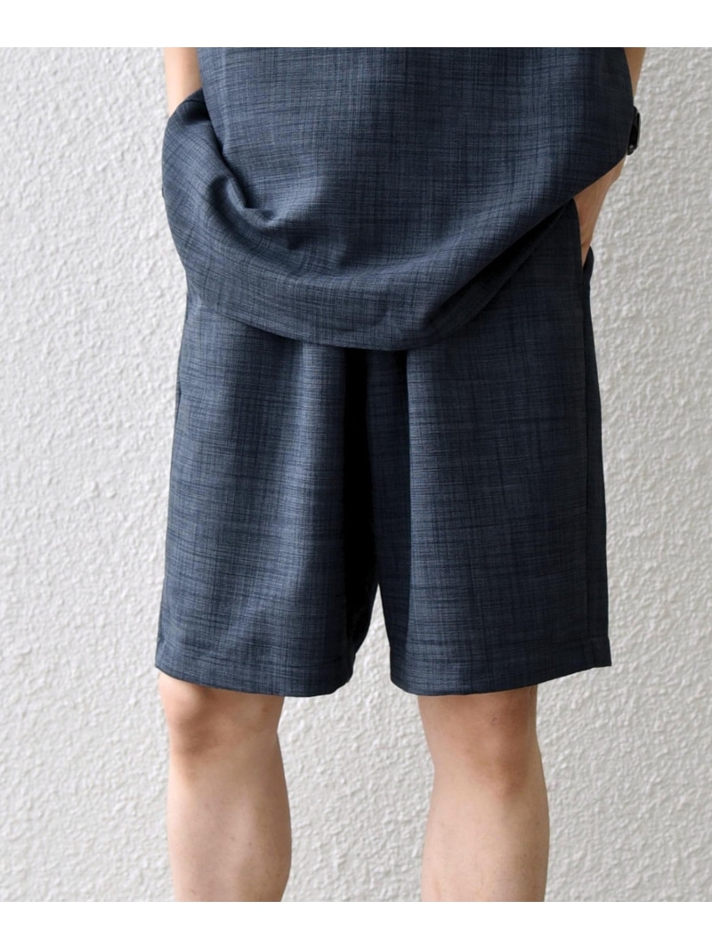 SHIPS any SHIPS any:＜UVカット＞FUTURE LINEN CANVAS リネンライク イージー ショーツ◆ シップス パンツ その他のパンツ ネイビー ブルー グリーン ブラウン【先行予約】*【送料無料】