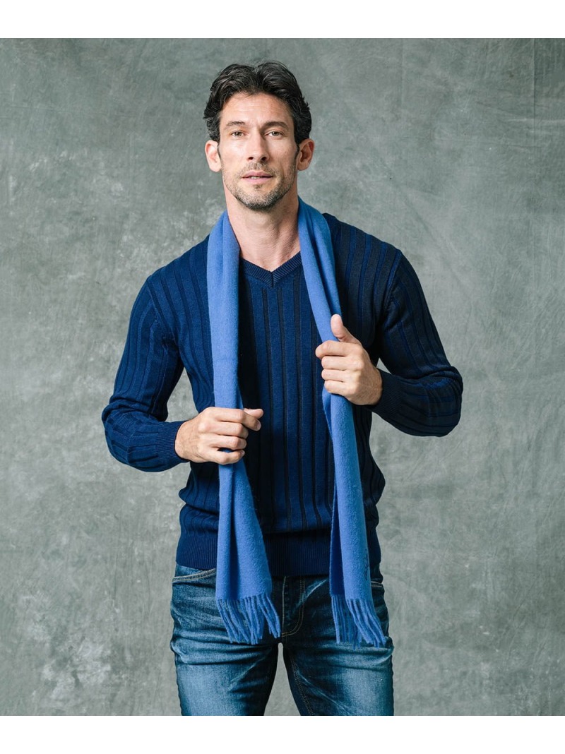 MICHEL KLEIN HOMME グラデーションVネックニット ミッシェルクランオム ニット ニットその他 ネイビー グリーン パープル ホワイト ブラック