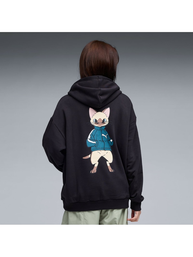【SALE／30%OFF】PUMA ユニセックス PUMA x モンスターハンターワイルズ アイルー フーディ T7 PUMAXMON HUNTER SWEAT HOODIE プーマ トップス スウェット・トレーナー ブラック【RBA_E】【送料無料】
