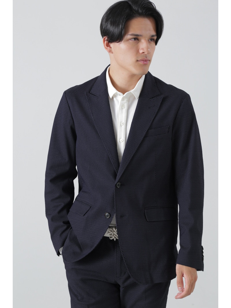 St ANDREWS ドットドビーストレッチジャケット (MENS) セントアンドリュース ジャケット・アウター その他のジャケット・アウター ネイビー【送料無料】