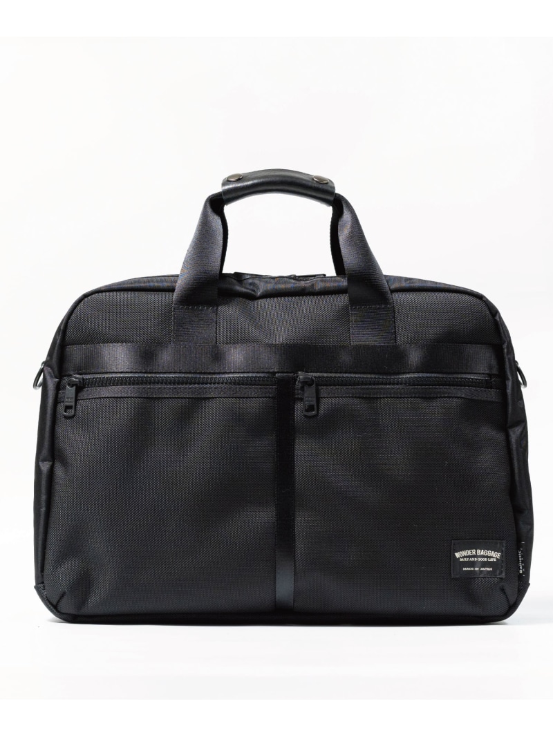WONDER BAGGAGE アクティベートブリーフ 軽量 バッグ コーデュラバリスティック ワンダーバゲージ バッグ ビジネスバッグ・ブリーフケース ブラック【送料無料】｜ Fashion Men