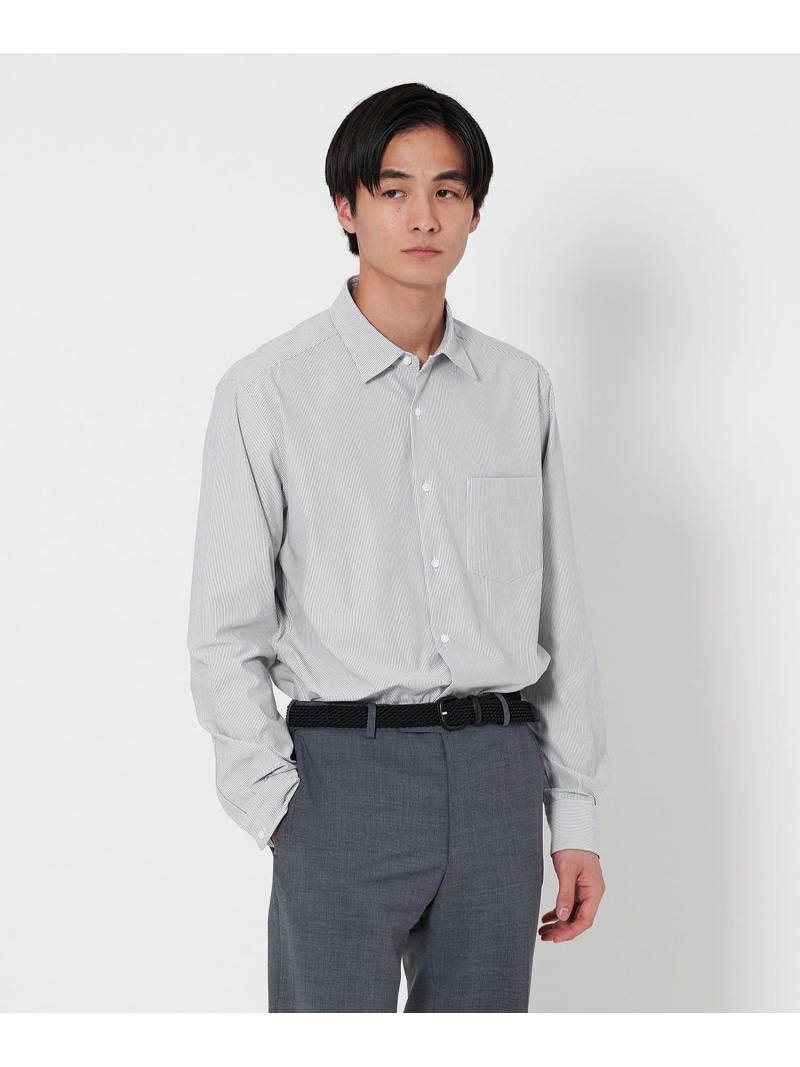 【SALE／50%OFF】UNITED ARROWS タイプライタージャージ ストライプ セミワイドカラー シャツ COMFORT EASY-MODEL-抗菌防臭- ユナイテッドアローズ アウトレット トップス シャツ・ブラウス グレー【RBA_E】【送料無料】 6,724円