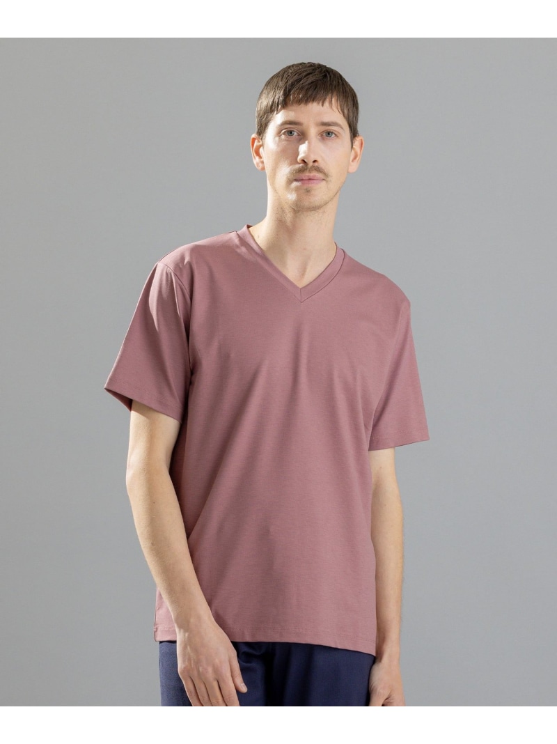 【SALE／30%OFF】JOSEPH HOMME コンパクトストレッチジャージー VネックTシャツ ジョゼフ オム トップス カットソー・Tシャツ ネイビー ピンク ホワイト グリーン【RBA_E】【送料無料】