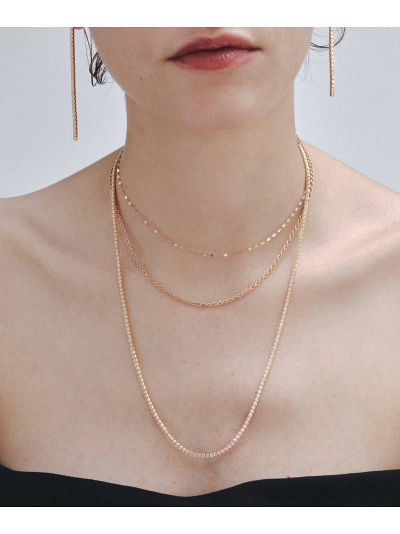 les bon bon les bon bon/princess long necklace GD BOB440G ルボンボン ジルコニア ジュエリー ラグジュアリー silver925 シルバー925 ロングネックレス ギフト セットアップセブン アクセサリー・腕時計 ネックレス ブラック【送料無料】｜ Fashion Men