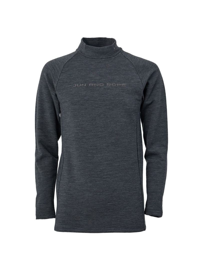 JUN&ROPE' 【NOIR】ウールナイロン長袖ハイネックシャツ ジュンアンドロペ トップス カットソー・Tシャツ グレー ブラック【送料無料】| Fashion Men