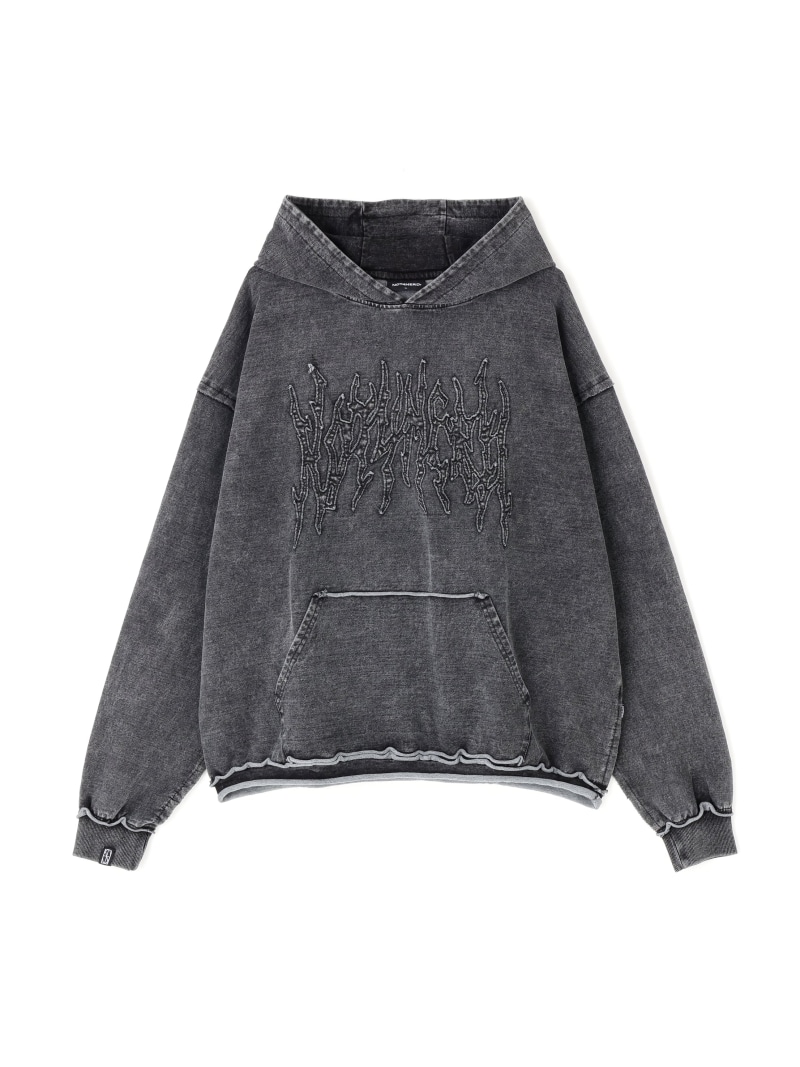 LHP NOT4NERD/ノットフォーナード/OFFSHOOT LOGO DENIM HOODIE エルエイチピー トップス パーカー・フーディー ブラック【送料無料】｜ Fashion Men