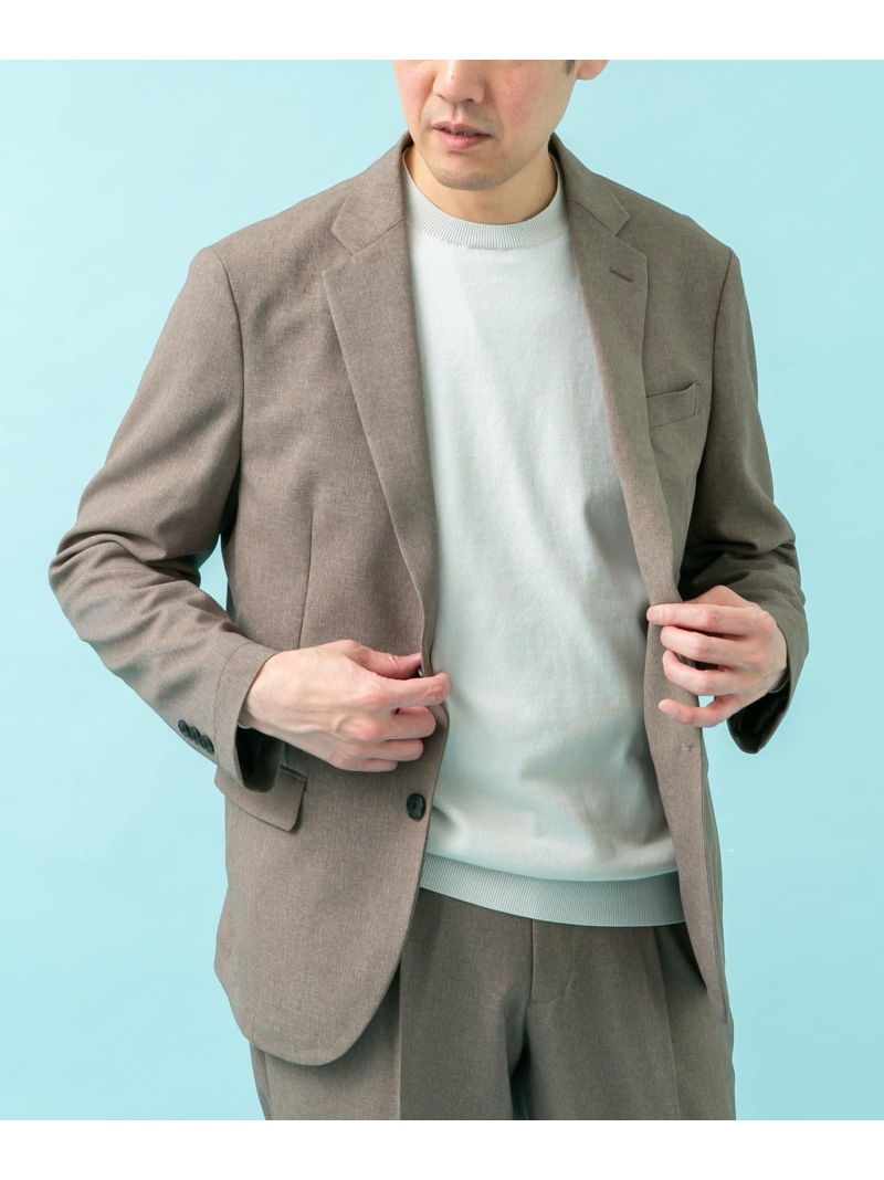 URBAN RESEARCH DOORS LIFE STYLE TAILOR メランジストレッチジャケット アーバンリサーチドアーズ ジャケット・アウター テーラードジャケット・ブレザー グレー ベージュ ネイビー【送料無料】