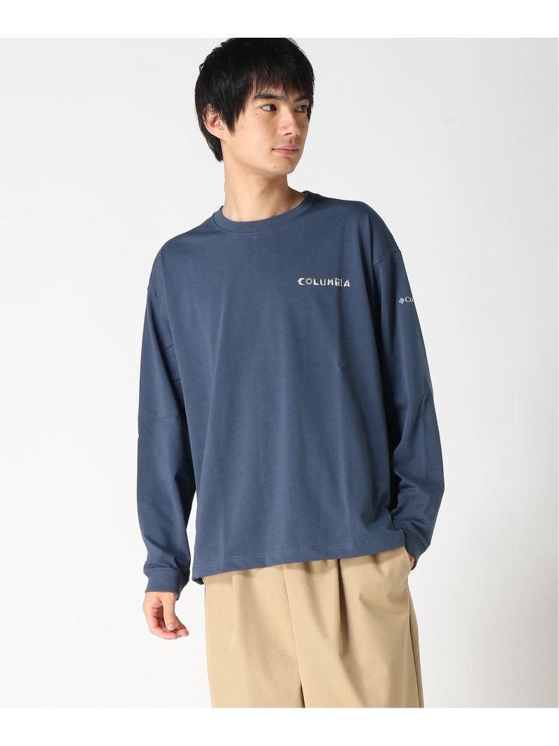Columbia Columbia/(M)LaketoAvenue LS TEE 長袖Tシャツ スラッシャー　バイ　リフルページ トップス カットソー・Tシャツ ネイビー ホワイト【送料無料】