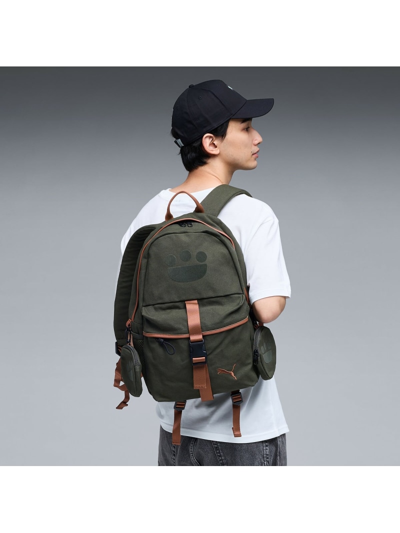 PUMA ユニセックス PUMA x モンスターハンターワイルズ アイルー バッグパック PUMAxMonster Hunter Backpack プーマ バッグ リュック・バックパック ブラック【送料無料】