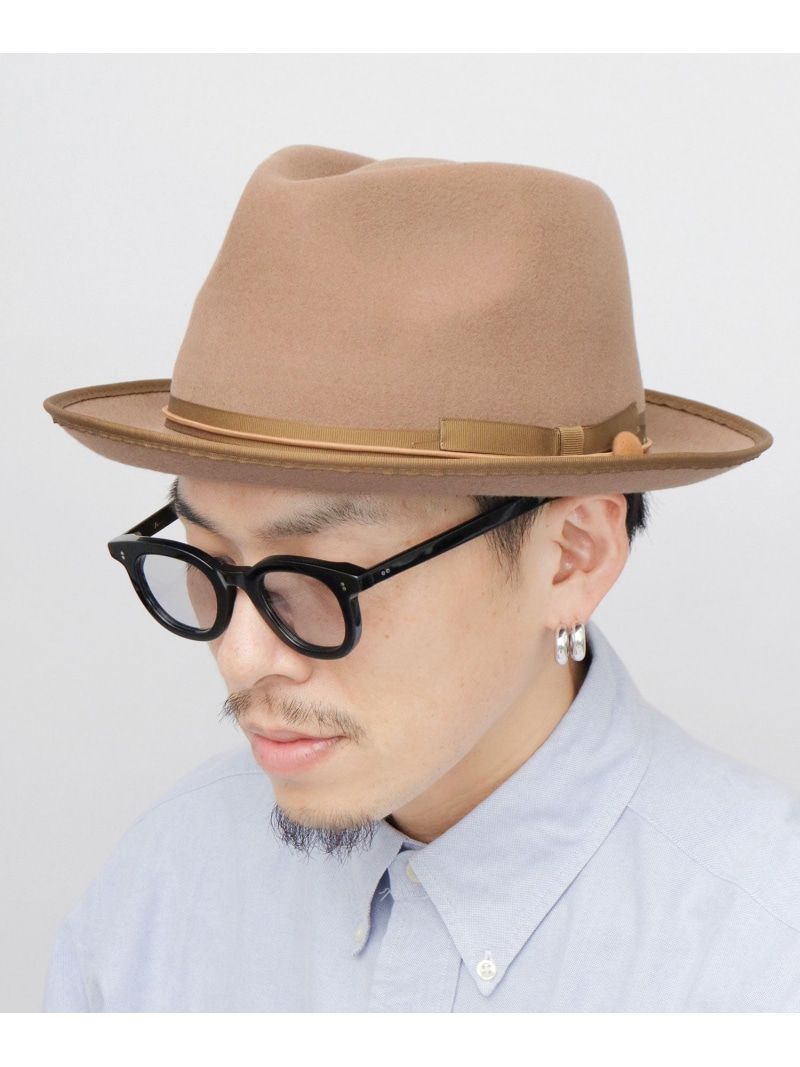 Ruben ハット メンズ 帽子 中折れハット フェルトハット ウール 黒 ベージュ エー.エム.エス. 帽子 ハット グレー ブラック ベージュ【送料無料】｜ Fashion Men
