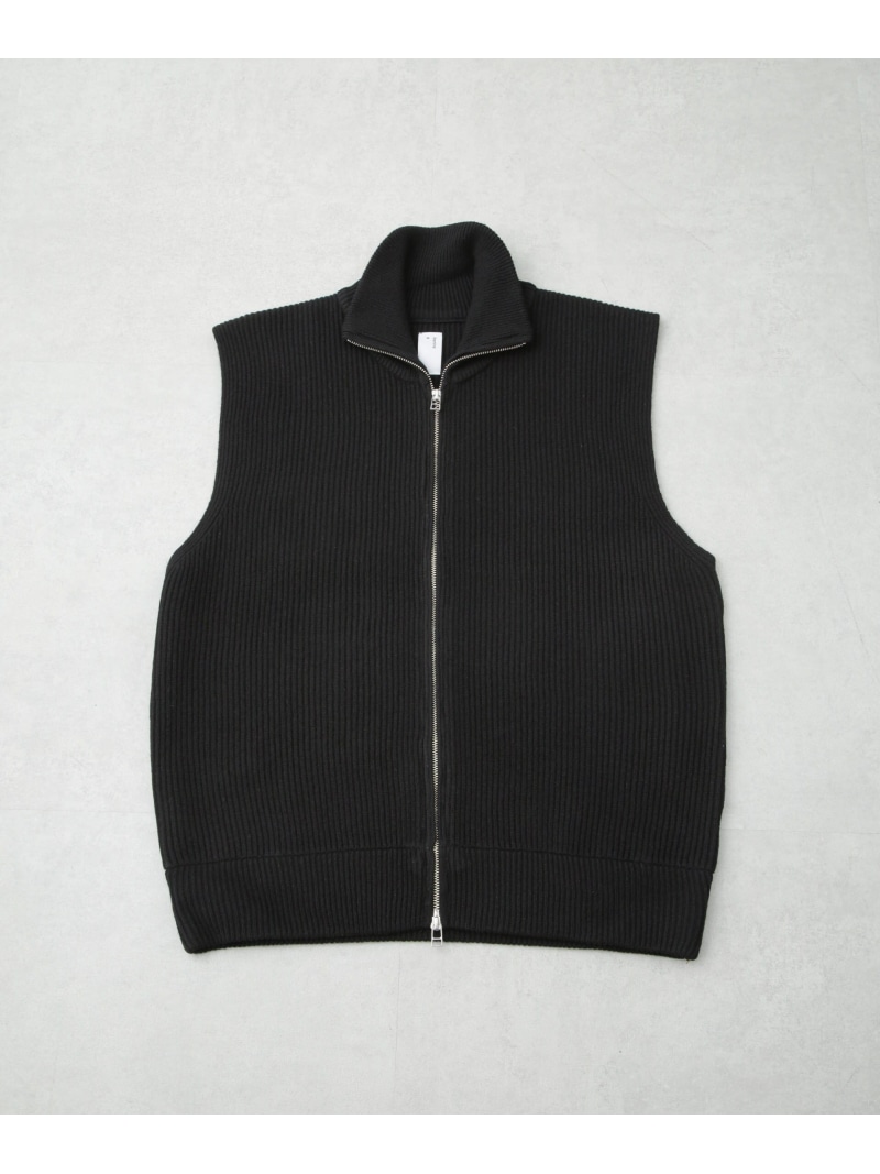 【SALE／40%OFF】NANO universe benine 9/エクストラファインメリノ ドライバーズニットベスト ナノ全ての存在 トップス 編み物 赤銅色 黒いこと【RBA_E】【貨物輸送無料】