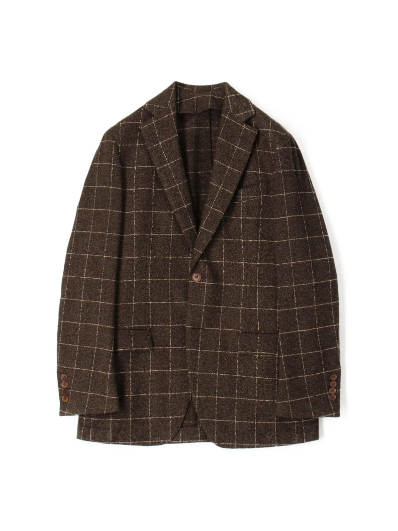 【SALE／40%OFF】TOMORROWLAND MEN ウールシルクナイロン シングルブレステッド 2Bジャケット BOTTO GIUSEPPE トゥモローランド ジャケット・アウター テーラードジャケット・ブレザー ブラック グリーン ブラウン【RBA_E】【送料無料】 42,900円