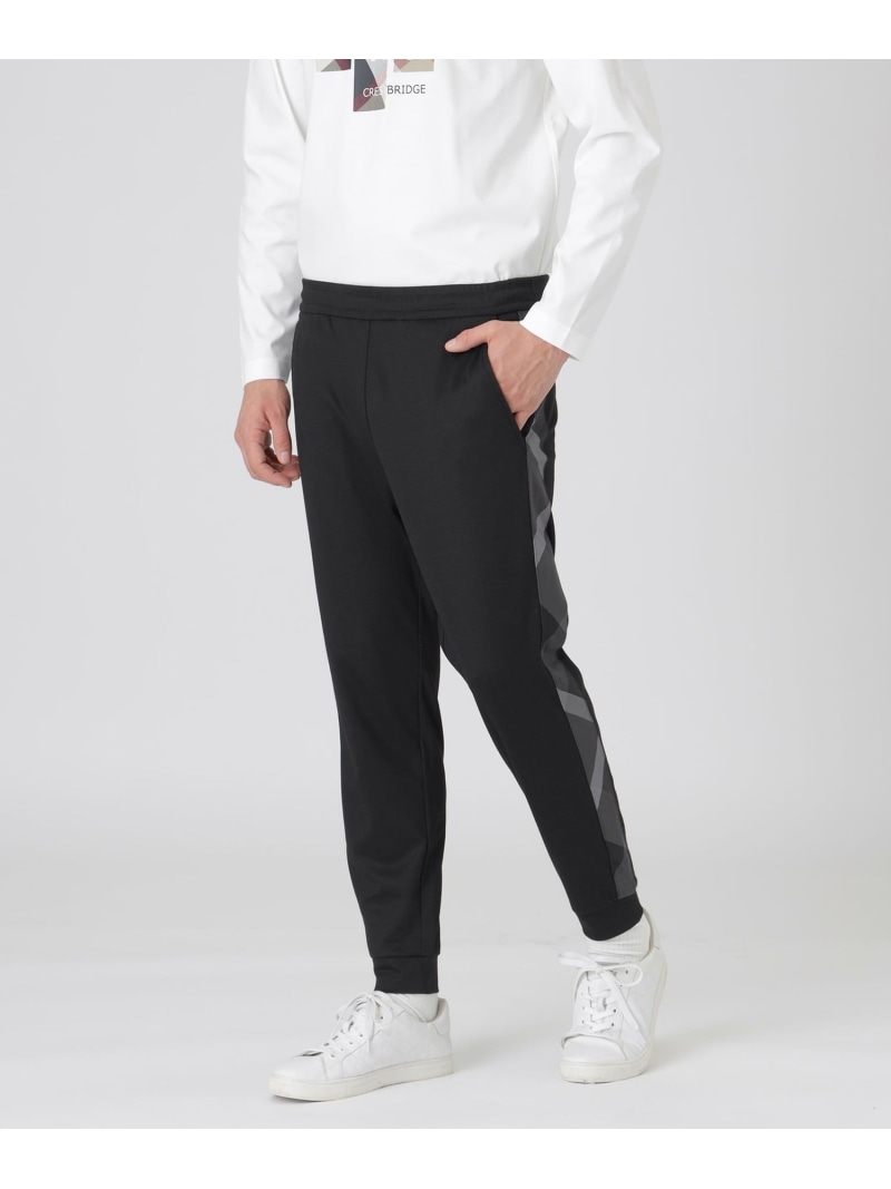 【SALE／21%OFF】BLACK LABEL CRESTBRIDGE 【一部店舗限定】ツイルジャージートラックパンツ ブルーレーベル / ブラックレーベル・クレストブリッジ パンツ その他のパンツ ブラック【RBA_E】【送料無料】｜ Fashion Men