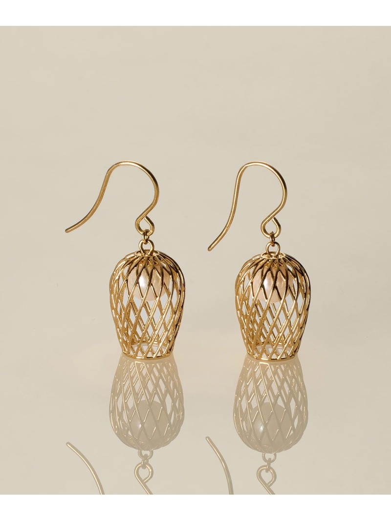 XOZ K10 lantern pearl pierced earring 提燈 パール ピアス クロスオズ 付属物・ウオッチ ピアス ゴールド【貨物輸送無料】