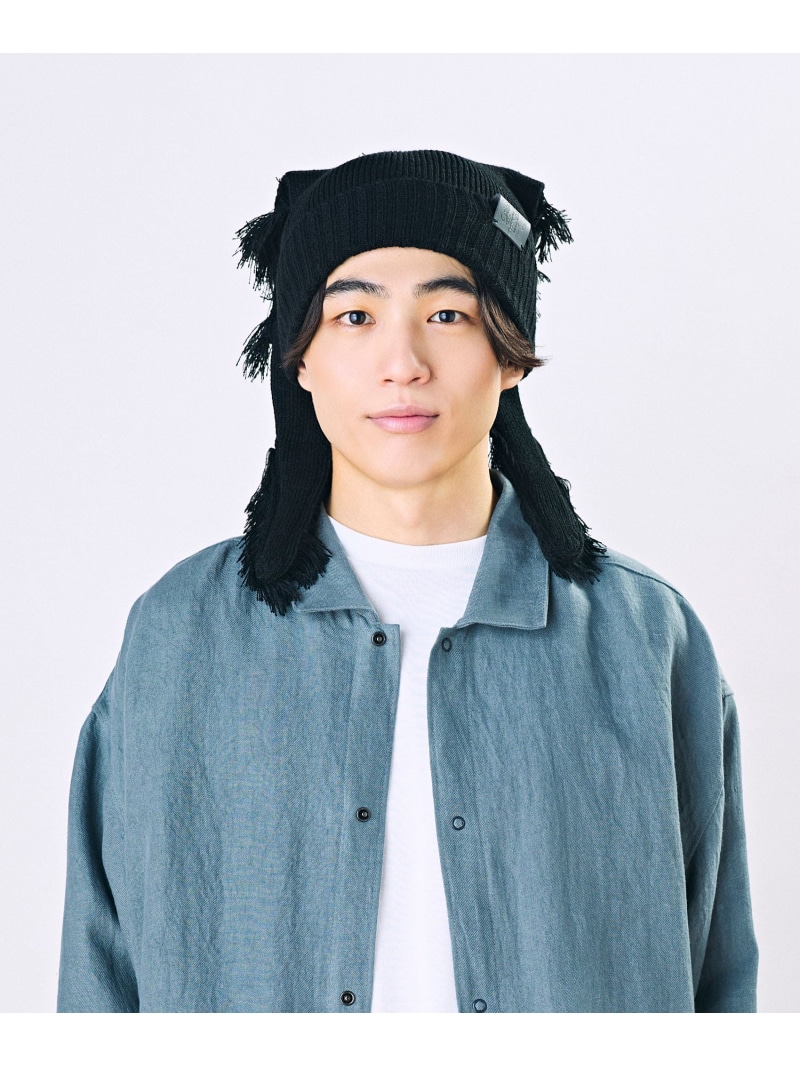 CA4LA LONG LONG KNITTED HAT カシラ 帽子 ニット帽・ビーニー カーキグリーン ブラック【送料無料】| Fashion Men