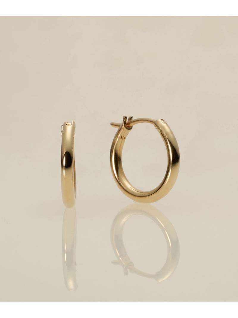 XOZ K18 pipe hoop pierced earring 配管 フープピアス クロスオズ 付属物・ウオッチ ピアス ゴールド【貨物輸送無料】