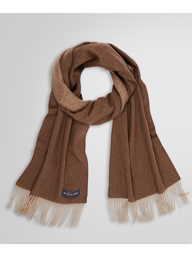 BROOKS BROTHERS カシミヤ ソリッド リバーシブルマフラー ブルックス ブラザーズ ファッション雑貨 マフラー・ストール・ネックウォーマー グレー ブラウン【送料無料】