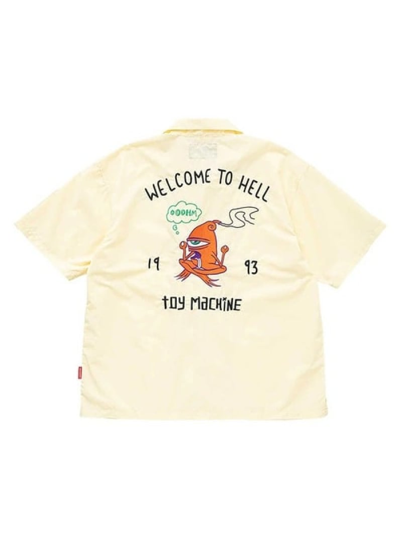【SALE／30%OFF】SELECT BRANDS TOY MACHINE/トイマシーン WELCOME TO HELL POPLYN SS SHIRTS(MENS) 手玉サクラ色 トップス プルオーバー・トップ 黄色 青み【RBA_E】【貨物輸送無料】