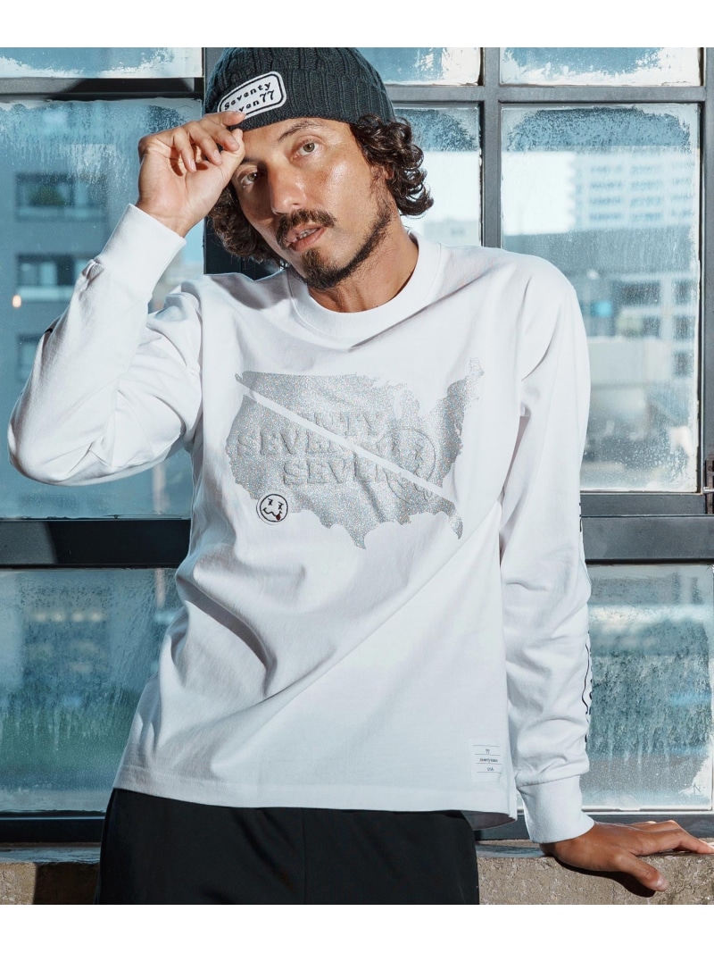 seventy seven mlt5422-heavy onz USA cotton L-S t-shirt 77continent ロング捩りプルオーバー カンビオ トップス カットソー・プルオーバー 白いこと 黒いこと【貨物輸送無料】