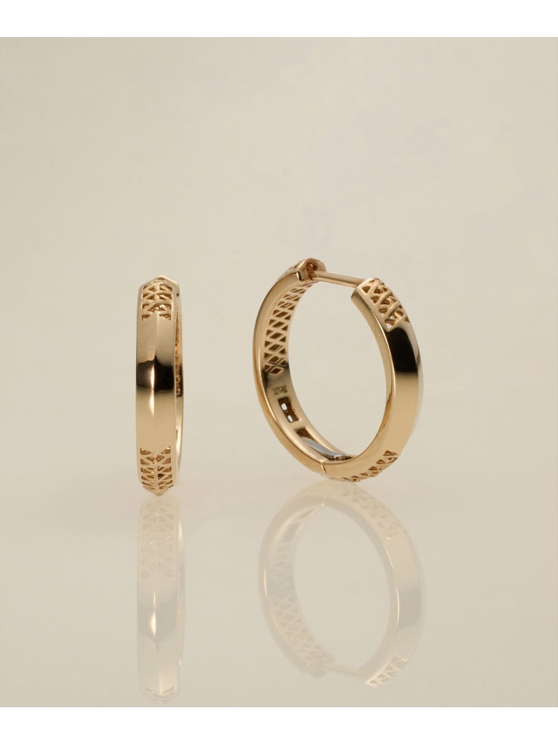 XOZ K10 bamboo hoop pierced earring バンブー フープピアス クロスオズ 付属物・ウオッチ ピアス ゴールド【貨物輸送無料】