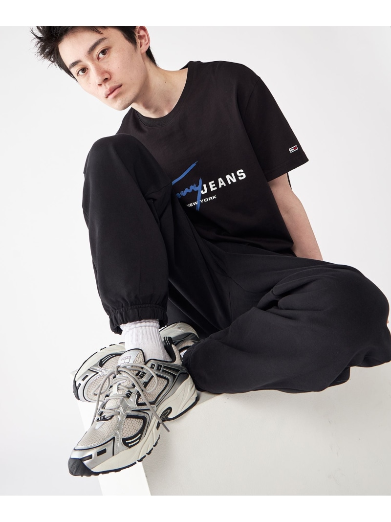 【SALE／50%OFF】TOMMY JEANS アーカイブ97メタリックスニーカー トミーヒルフィガー シューズ・靴 スニーカー 黒いこと【RBA_E】【貨物輸送無料】