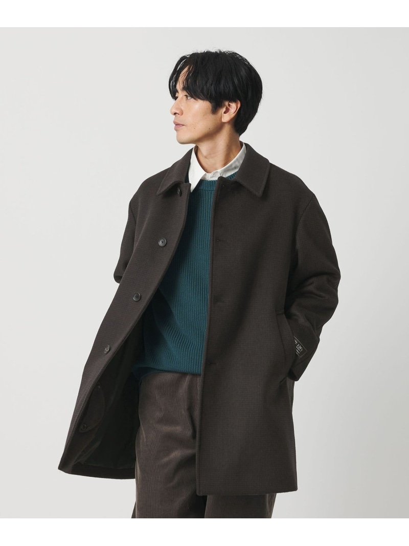 【SALE／30%OFF】BEAUTY&YOUTH UNITED ARROWS 120S メルトン チェック バルカラーコート ユナイテッドアローズ アウトレット ジャケット・アウター その他のジャケット・アウター【RBA_E】【送料無料】｜ Fashion Men