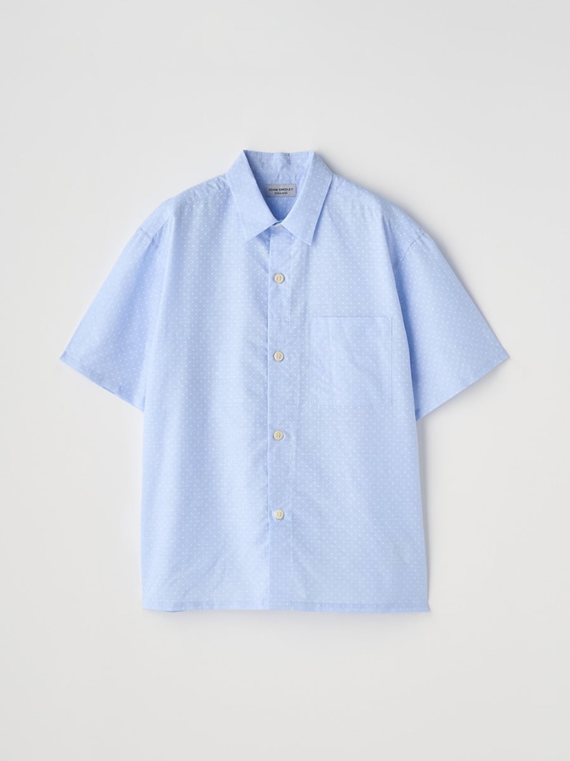 JOHN SMEDLEY リネンオープンカラーシャツ ｜FB279 ジョンスメドレー トップス シャツ・ブラウス ブルー【送料無料】｜ Fashion Men