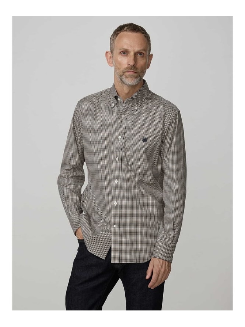 Aquascutum MEN ミニクラブチェックシャツ アクアスキュータム トップス シャツ・ブラウス ネイビー【送料無料】