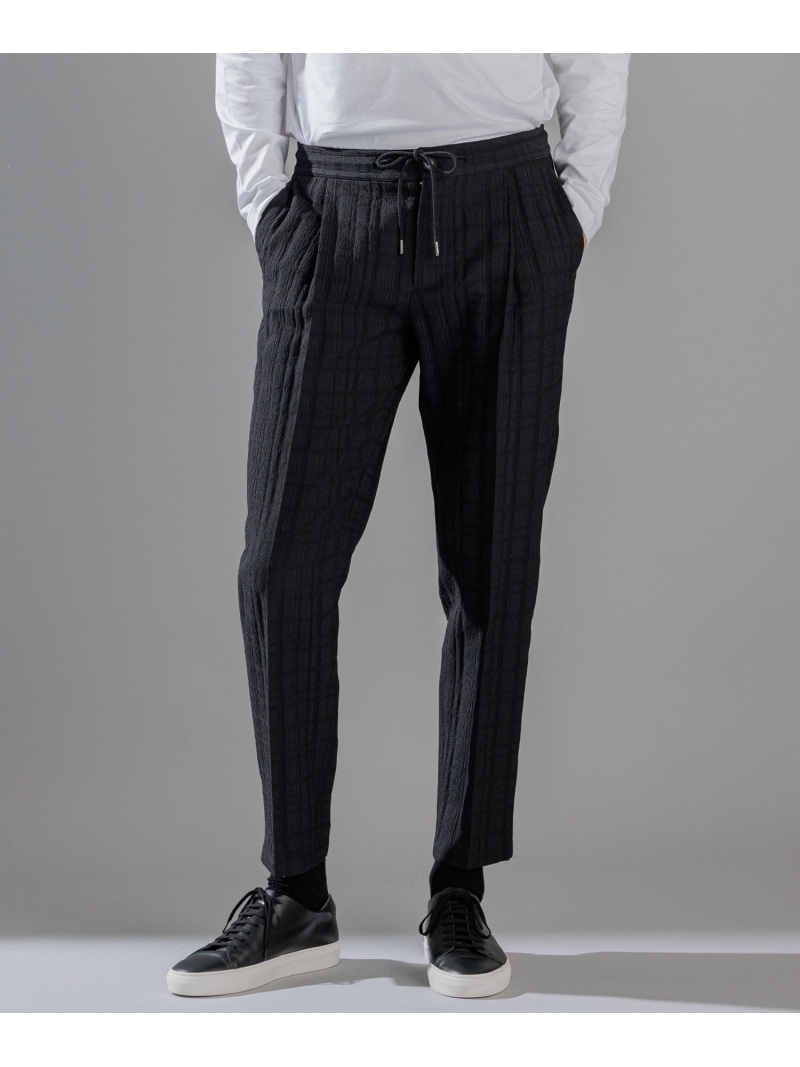 JOSEPH HOMME グレンチェックジャガード / TEDDY EASY ジョゼフ オム パンツ その他のパンツ ブラック【送料無料】