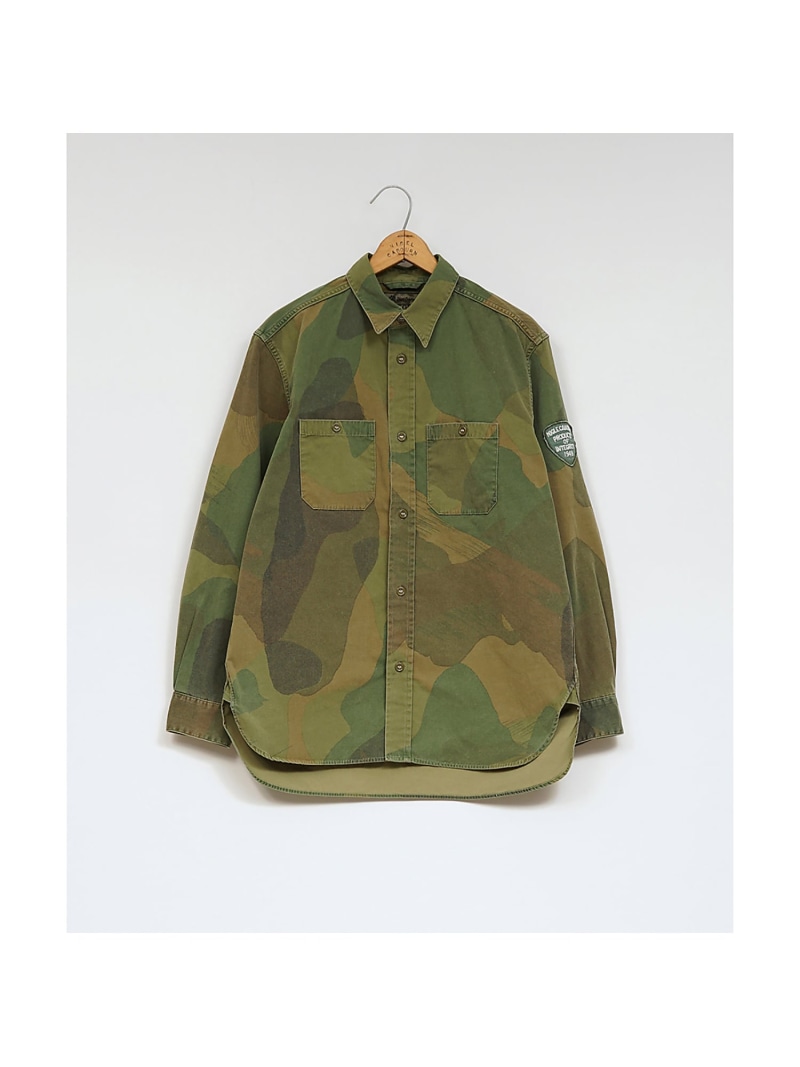 【SALE／30%OFF】Nigel Cabourn 【公式】ナイジェル・ケーボン / MAN / ユーティリティーシャツ - フェー ナイジェル・ケーボン トップス シャツ・ブラウス グリーン【RBA_E】【送料無料】
