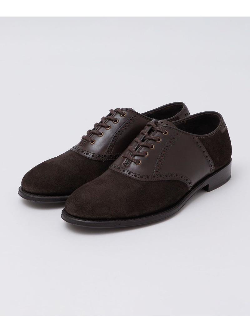 【SALE/55%OFF】SHIPS MEN 【SHIPS別注】Lo spago: ワックスドスエード サドル シューズ シップス シューズ・靴 レースアップ・ドレスシューズ ブラック ブラウン【RBA_E】【送料無料】| Fashion Men