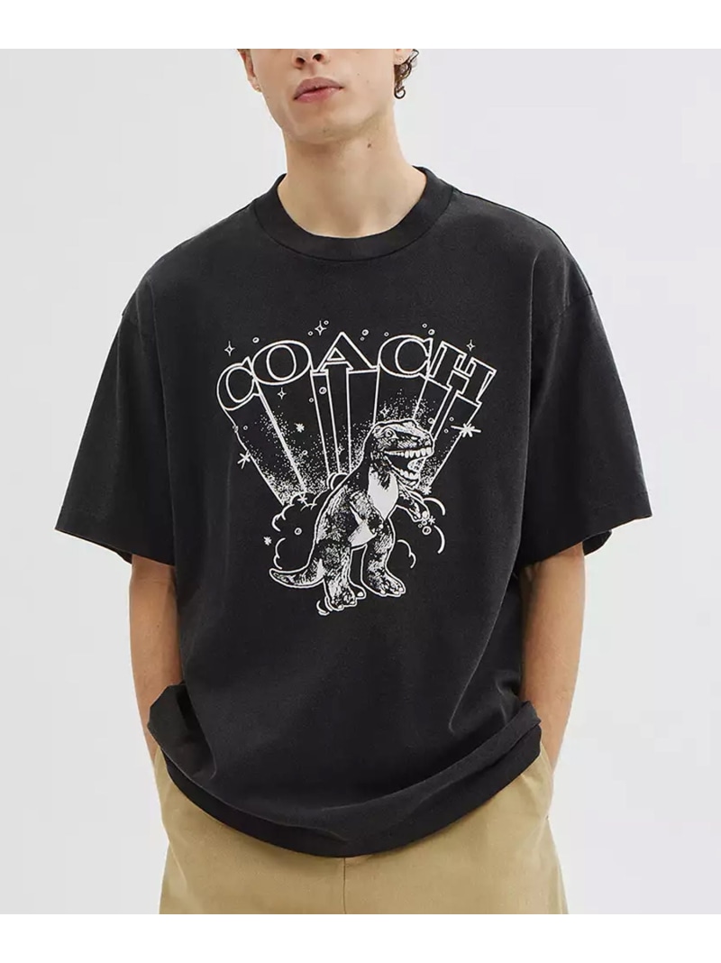 COACH OUTLET 【公式】T-レックス リラックスド Tシャツ コーチ　アウトレット トップス カットソー・Tシャツ ブラック【送料無料】