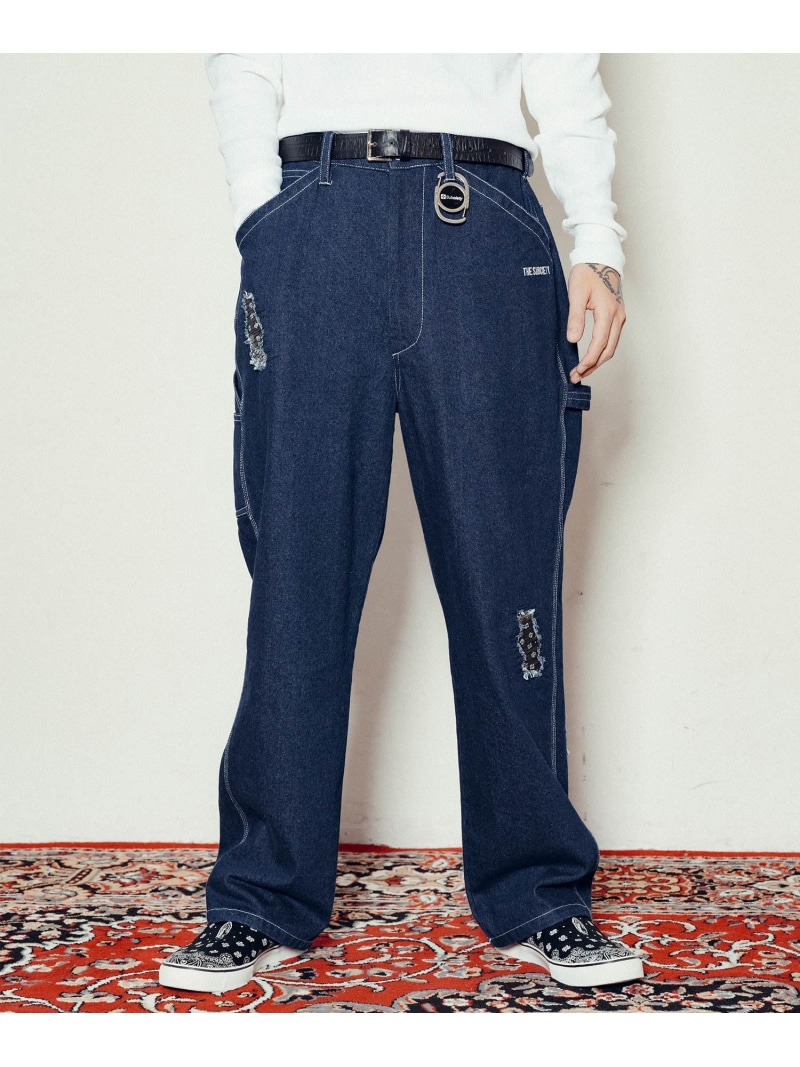 【SALE／40%OFF】Subciety Patched painter pants サブサエティ パンツ ジーンズ・デニムパンツ ネイビー ブラック【RBA_E】【送料無料】