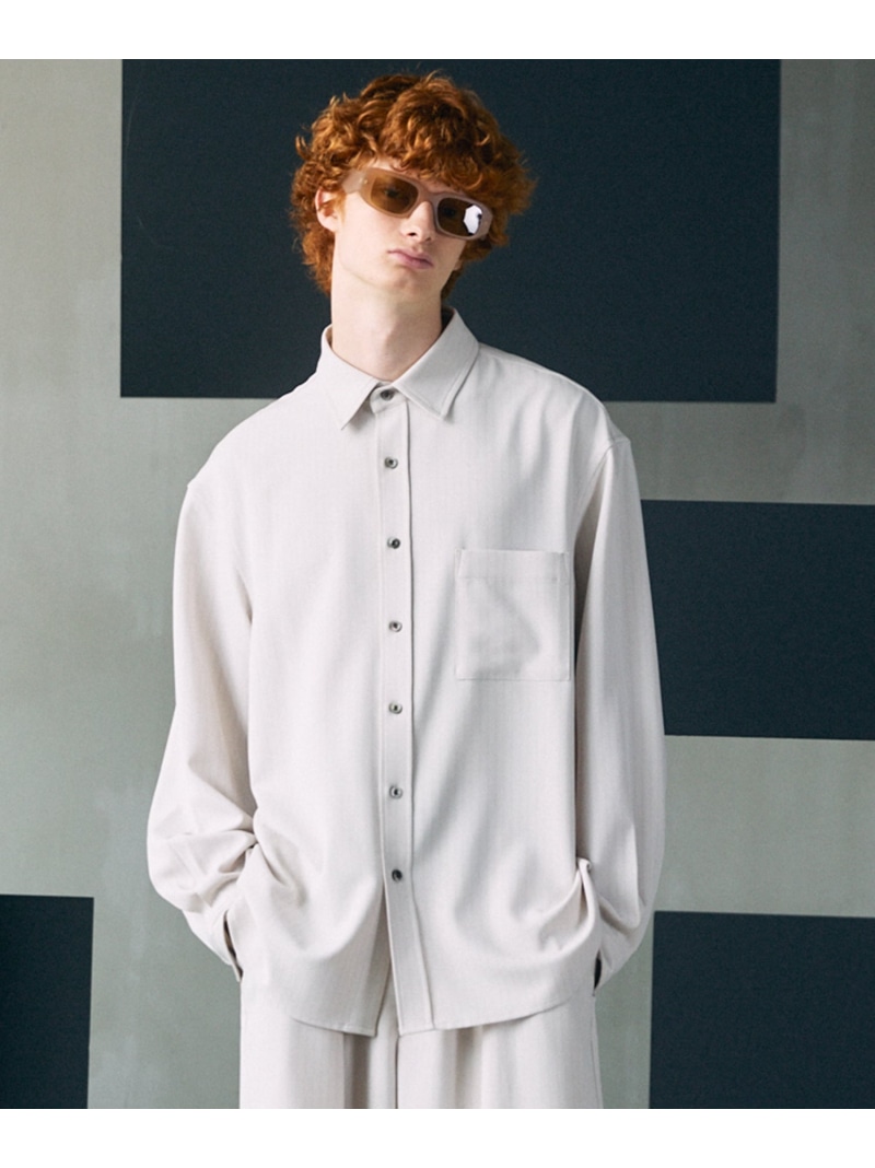 MAISON SPECIAL Frieren Stripe Prime-Over Regular Collar Shirt メゾンスペシャル トップス シャツ・ブラウス ベージュ ブラック ネイビー【送料無料】 13,277円
