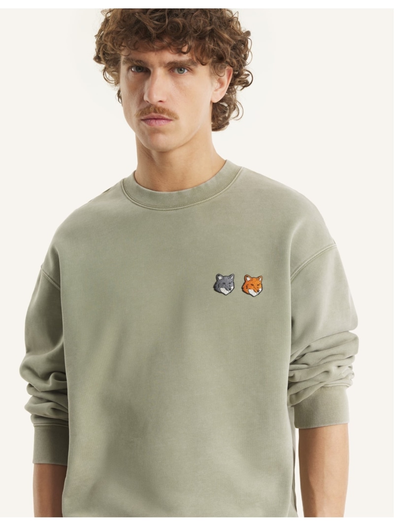 【SALE/30%OFF】Maison Kitsune DOUBLE FOX HEAD FADED COMFORT SWEATSHIRT メゾン キツネ トップス カットソー・Tシャツ グリーン【RBA_E】【送料無料】| Fashion Men