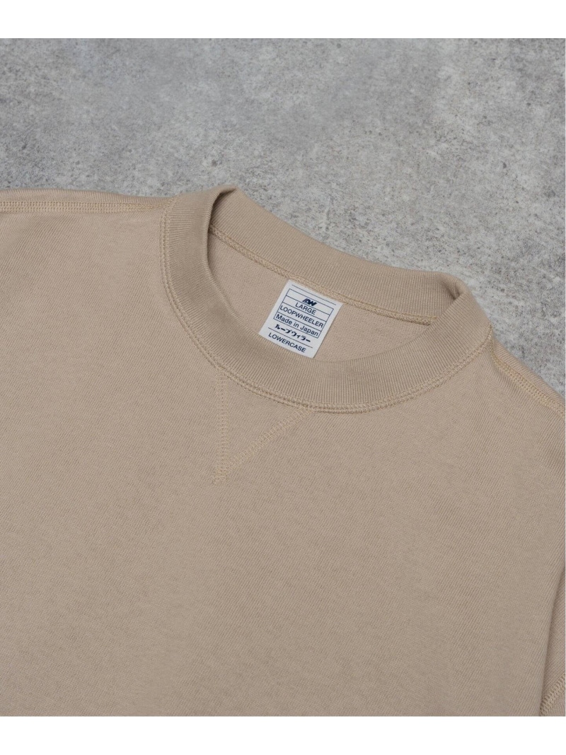 EDIFICE LOOPWHEELER for LOWERCASE ツリテンジク スウェット型 ワイドTシャツ エディフィス トップス カットソー・Tシャツ ネイビー ホワイト ベージュ【送料無料】