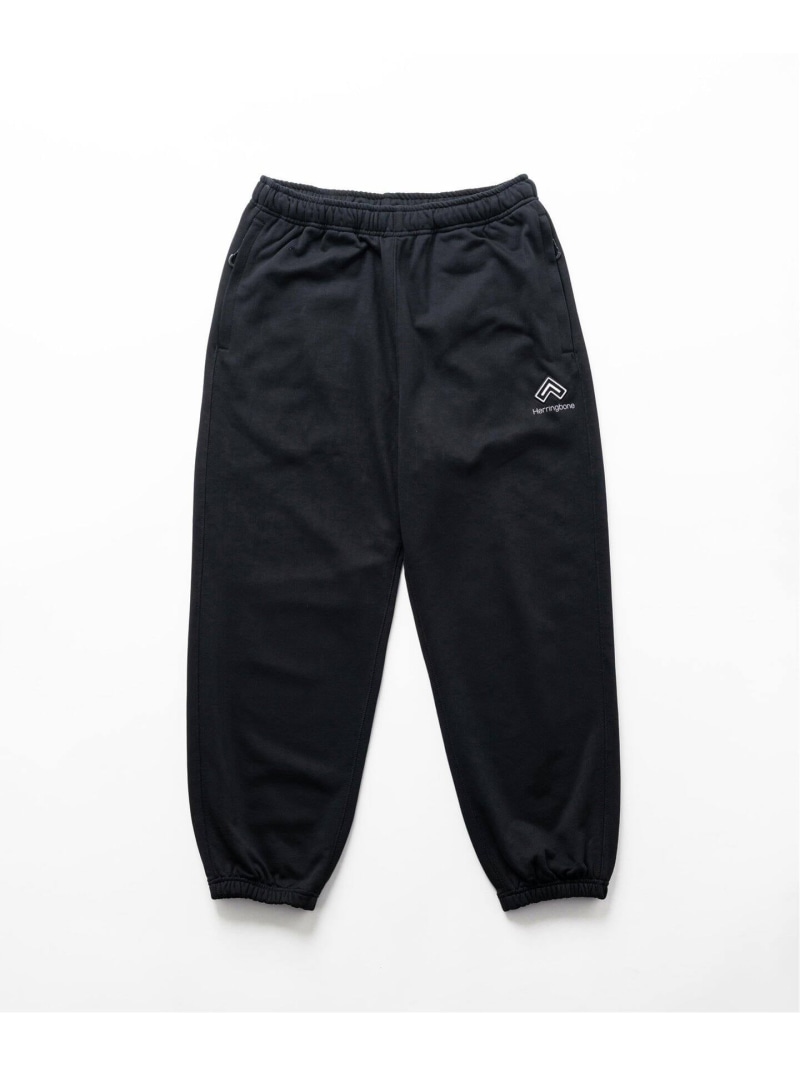 HERRINGBONE "Herringbone" Logo Sweat Pants ヘリンボーン パンツ ジャージ・スウェットパンツ ブラック【送料無料】｜ Fashion Men