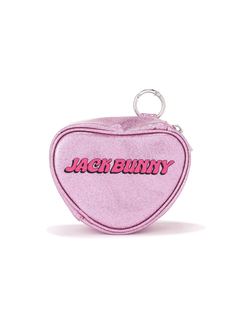 Jack Bunny!! ハート型合切袋 (LADIES) ジャックバニー 運動競技・アウトドア装置 ゴルフグッズ さくら色 青碧 しろがね色【貨物輸送無料】