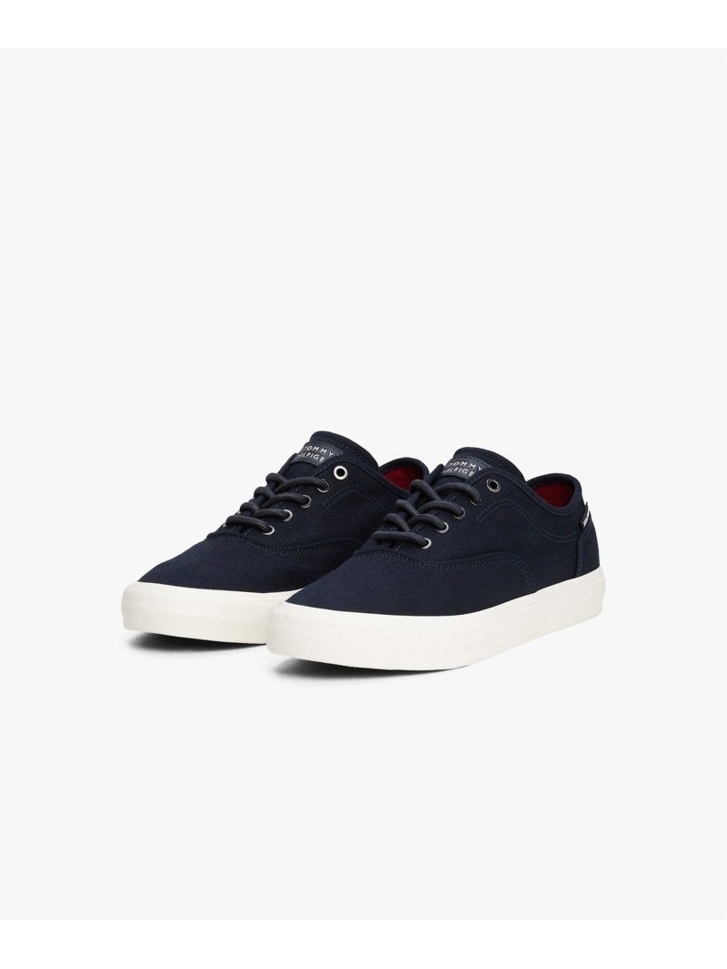 【SALE／50%OFF】TOMMY HILFIGER オックスフォードツイルロートップスニーカー トミーヒルフィガー シューズ・靴 スニーカー レッド ネイビー ホワイト グリーン【RBA_E】【送料無料】