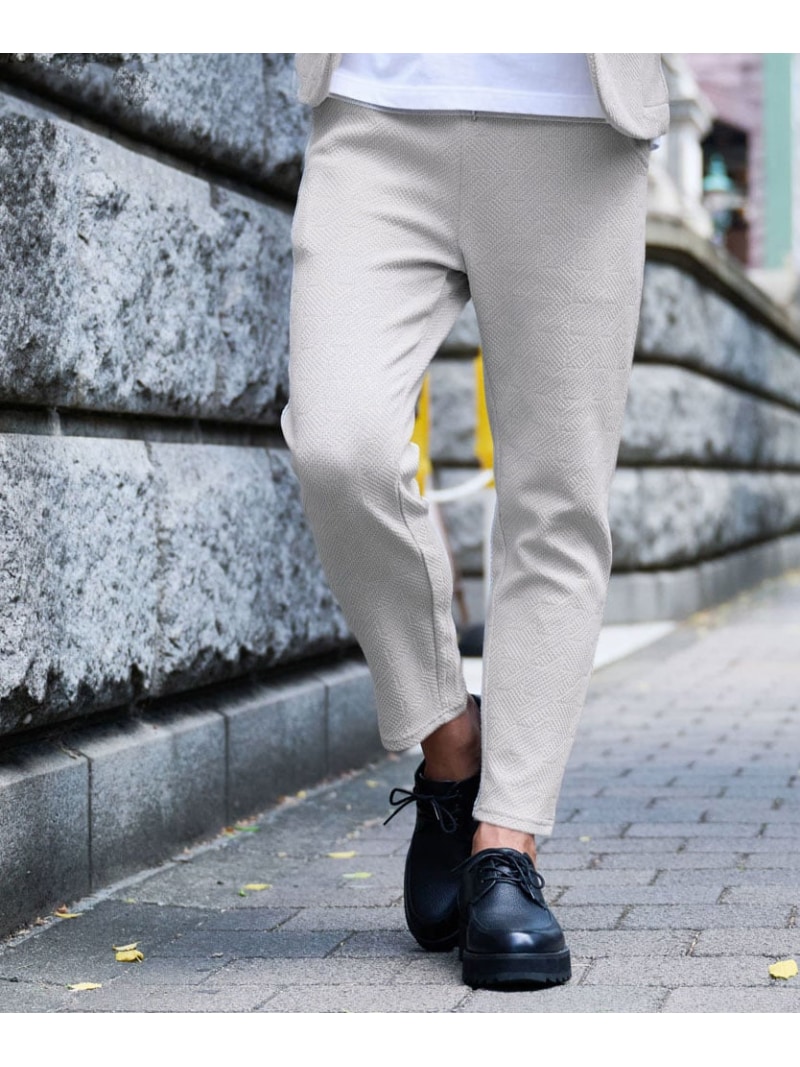 CavariA CavariA チドリニットソーアンクルパンツ シルバーバレット ズボン下 余分の物のズボン下 薄墨色 黒いこと【貨物輸送無料】 メンズファッション-ズボン・パンツ