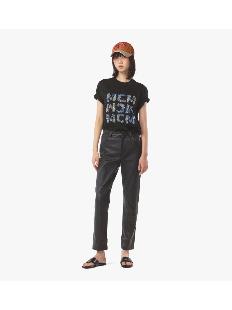 MCM アクアティック ロゴ Tシャツ - オーガニックコットン エムシーエム トップス カットソー・Tシャツ ブラック【送料無料】 37,895円