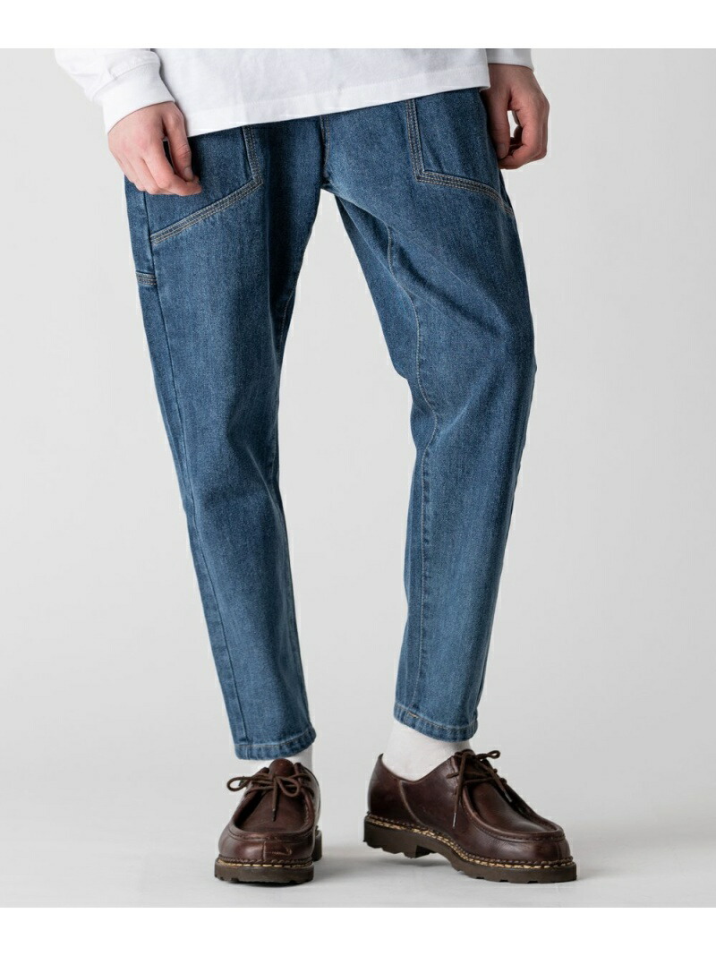 rehacer rehacer:Square Narrow Tapered Denim レアセル ズボン下 デニム・ジーンズズボン下 青碧 米国海軍【貨物輸送無料】