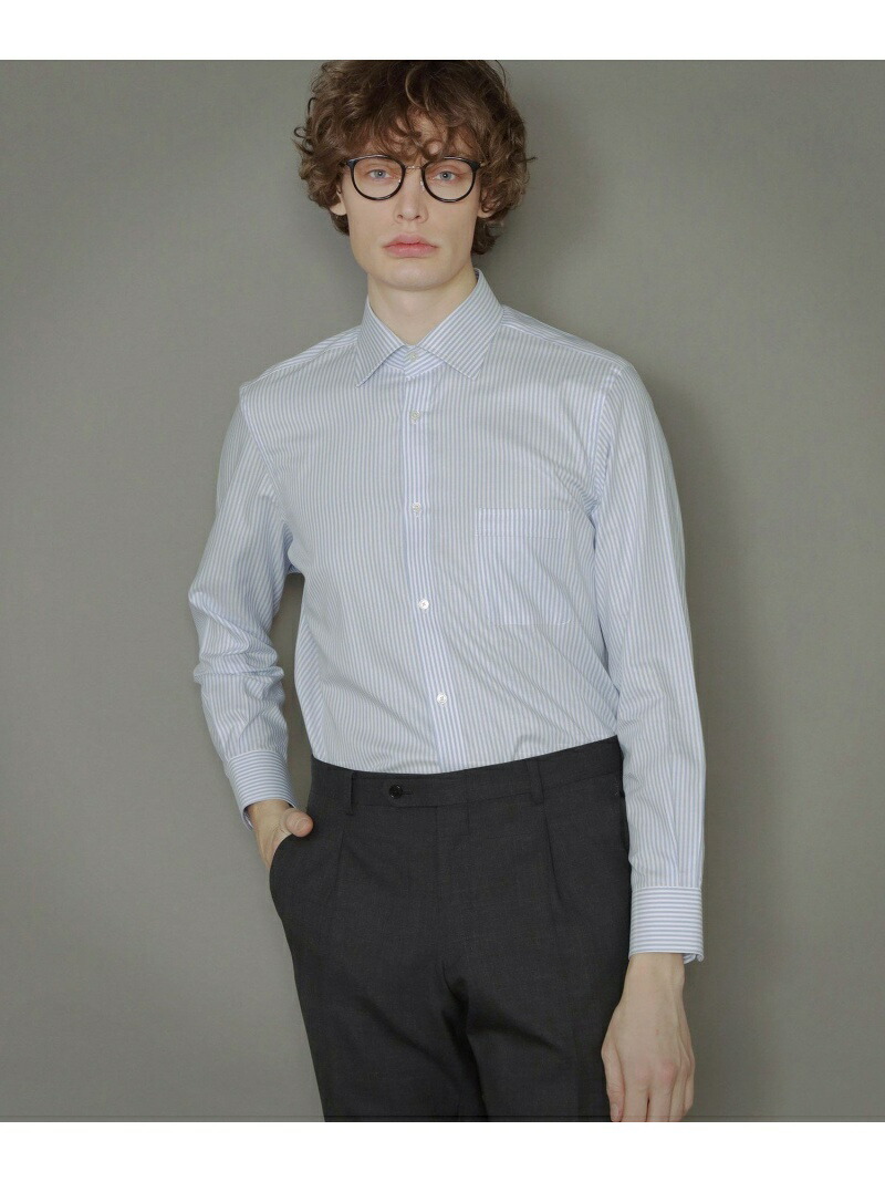 MACKINTOSH LONDON オックスフォードキャンディーストライプセミワイドドレスシャツ マッキントッシュ ロンドン トップス シャツ・ブラウス ブルー【送料無料】