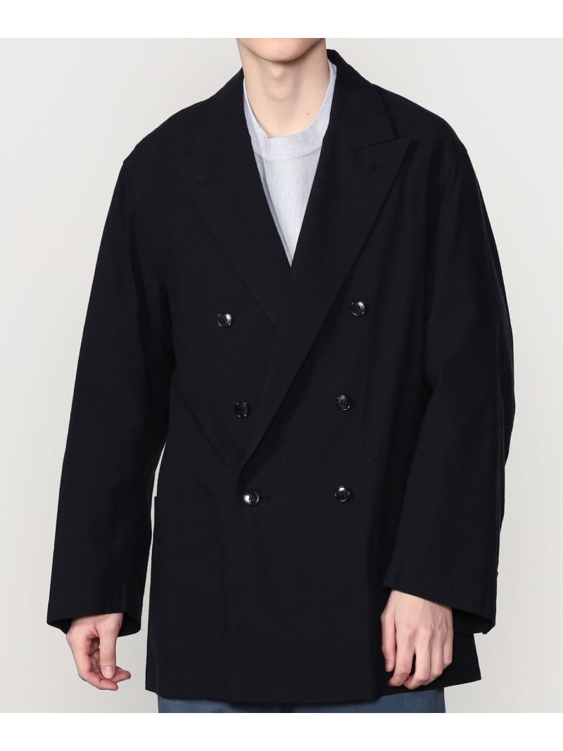 Bshop CHEMISE D'ADAM | <別注>ダブルブレスト シャツジャケット MEN ビショップ ジャケット・アウター テーラードジャケット・ブレザー ブラック【送料無料】