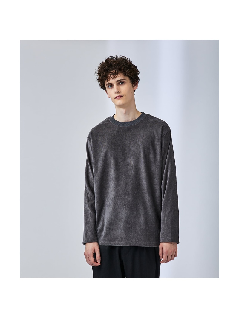 【SALE／40%OFF】ABAHOUSE LASTWORD 【ベロア*コール】リラックス カットソー / スウェット アバハウス トップス カットソー・Tシャツ ブラック グレー ホワイト【RBA_E】【送料無料】