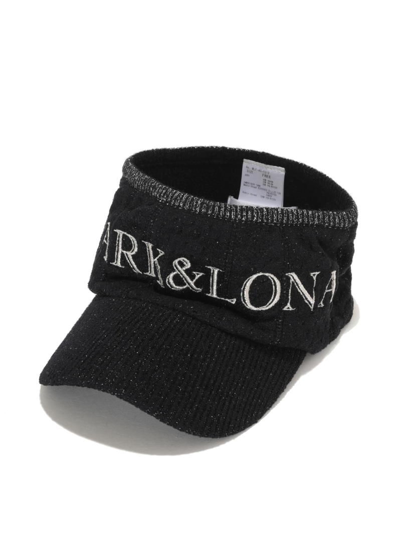 MARK \u0026 LONA Fascine Sparkle Knit Visor ｜ WOMEN マークアンドロナ かぶり笠 サンバイザー 黒いこと 緑であること 白いこと【貨物輸送無料】