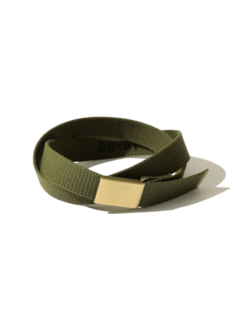 BEAMS PLUS Plate Canvas Belt ビームス メン ファッション雑貨 ベルト ホワイト ネイビー グリーン【送料無料】
