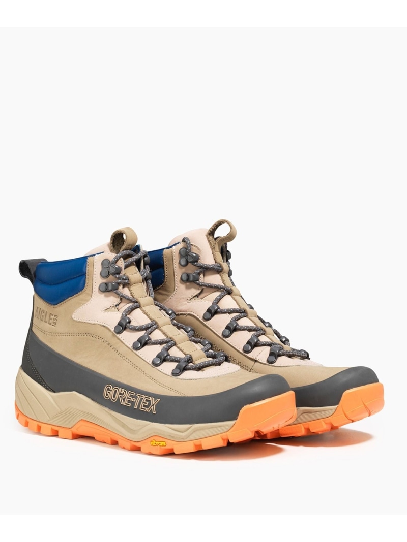 【SALE／10%OFF】AIGLE GORE-TEX ゴアテックス 厚地の外套貨物自動車 山歩きシューズ ビブラムソール エーグル シューズ・靴 スニーカー ベージュ 赤銅色【RBA_E】【貨物輸送無料】